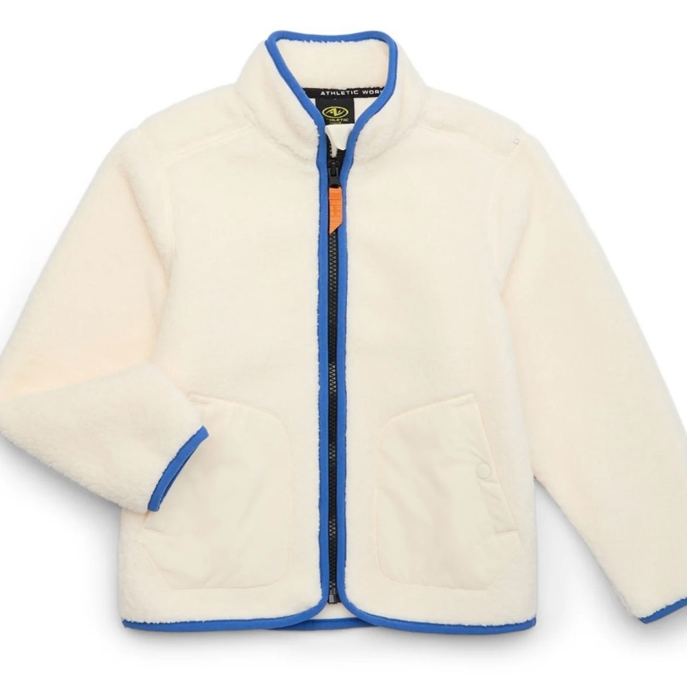 Athletic Works Boy’s Active Fleece Full-Zip Jacket Size XS 4-5 NWT